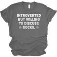 Introverted But Willing To Discuss Rocks Rock Collecting Unisex Jersey T-Shirt Introverted But Willing To Discuss Rocks Rock Collecting Unisex Jersey T-Shirt