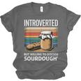 Introverted But Willing To Discuss Sourdough Vintage Baking Unisex Jersey T-Shirt