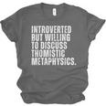 Introverted But Willing To Discuss Thomistic Metaphysics Unisex Jersey T-Shirt Introverted But Willing To Discuss Thomistic Metaphysics Unisex Jersey T-Shirt