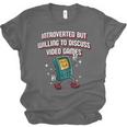Introverted But Willing To Discuss Video Games Introvert Unisex Jersey T-Shirt Introverted But Willing To Discuss Video Games Introvert Unisex Jersey T-Shirt