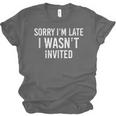 Introverts Anxiety Sorry I'm Late I Wasn't Invited Apologies Unisex Jersey T-Shirt Introverts Anxiety Sorry I'm Late I Wasn't Invited Apologies Unisex Jersey T-Shirt