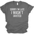 Introverts Anxiety Sorry I'm Late I Wasn't Invited Apologies Unisex Jersey T-Shirt Introverts Anxiety Sorry I'm Late I Wasn't Invited Apologies Unisex Jersey T-Shirt
