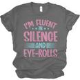 Introverts I'm Fluent In Silence And Eye-Rolls Unisex Jersey T-Shirt