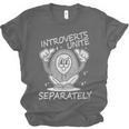 Introverts Unite Anti-Social Shy Person Joke Unisex Jersey T-Shirt