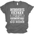 Introverts Unite Quiet Observer Introverted Antisocial Unisex Jersey T-Shirt