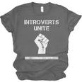 Introverts Unite Separately In Your Own Homes Sarcasm Unisex Jersey T-Shirt Introverts Unite Separately In Your Own Homes Sarcasm Unisex Jersey T-Shirt