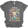 It's a Good Day To Read a Book Cute Giraffe Unisex Jersey T-Shirt