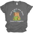 Just a Girl Who Loves Books And Capybaras Unisex Jersey T-Shirt
