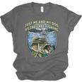 Just Let Me And My Dog By Lake Fishing Introvert Lifestyle Unisex Jersey T-Shirt