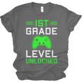 Kids 1st Grade Level Unlocked Back To School Gamer Graduation Unisex Jersey T-Shirt