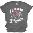 Kids I Crushed 2nd Grade Monster Truck School Graduation Unisex Jersey T-Shirt