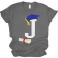 Kids Initial J Letter For Boys Preschool Graduation Kindergarten Unisex Jersey T-Shirt