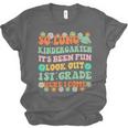 Kids So Long Kindergarten 1st Grade Here I Come Graduation Groovy Unisex Jersey T-Shirt