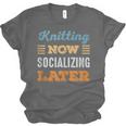 Knitting Now Minimal Socializing Introvert Vintage Unisex Jersey T-Shirt Knitting Now Minimal Socializing Introvert Vintage Unisex Jersey T-Shirt