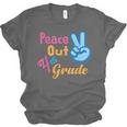 Last Day Of School Peace Out Grade 4 Graduation Kids Unisex Jersey T-Shirt