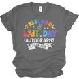 Last Day Of School Year 2025 Preschool Autograph Graduation Unisex Jersey T-Shirt