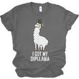 LLama Graduation I Got My Dipllama Cute Llama Unisex Jersey T-Shirt