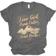Love God Drink Coffee Read Books Christian Tee Unisex Jersey T-Shirt