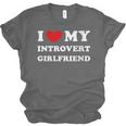 I Love My Introvert Girlfriend I Heart My Introvert GF Unisex Jersey T-Shirt I Love My Introvert Girlfriend I Heart My Introvert GF Unisex Jersey T-Shirt