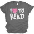 I LOVE TO READ Reading Books Bookworm Library Day Novelty Unisex Jersey T-Shirt