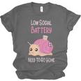 Low Social Battery Cute Snail With House Introvert Cozy Home Unisex Jersey T-Shirt Low Social Battery Cute Snail With House Introvert Cozy Home Unisex Jersey T-Shirt