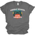 Middle School Graduation Gaming Vintage Level Complete Unisex Jersey T-Shirt