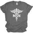 MSN Letters On Caduceus Medical Emblem MSN Nurse Graduation Unisex Jersey T-Shirt