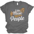 I Like Music More Than People Fan Introvert Unisex Jersey T-Shirt