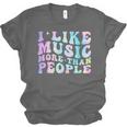 I Like Music More Than People Introvert Musician Retro Unisex Jersey T-Shirt