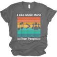 I Like Music More Than People Introvert Saying Quote Unisex Jersey T-Shirt I Like Music More Than People Introvert Saying Quote Unisex Jersey T-Shirt