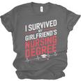 Nurse Graduation I Survived My Girlfriends Nursing Degree Unisex Jersey T-Shirt
