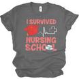 Nurse Survived Nursing School Graduation Unisex Jersey T-Shirt