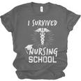 Nursing School Graduation Shirt I Survived RN Gift Unisex Jersey T-Shirt