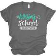 Nursing School Survivor RN Grad Nurse Graduation Student Unisex Jersey T-Shirt