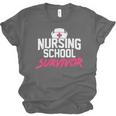 Nursing School Survivor Shirt Graduation Party Tee Unisex Jersey T-Shirt