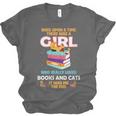 Once Upon A Time There Was A Girl Who Loves Books And Cats Unisex Jersey T-Shirt