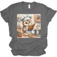 Owl Learning To Cook With Cookbook Chef Apron Stove Cooking Unisex Jersey T-Shirt