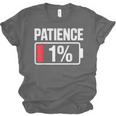 Patience 1 Battery Low Mood Tired Introvert Humor Unisex Jersey T-Shirt Patience 1 Battery Low Mood Tired Introvert Humor Unisex Jersey T-Shirt