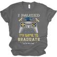 I Paused My Game To Graduate Class Of 2023 Gamer Graduation Unisex Jersey T-Shirt