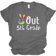 Peace Out 5th Grade Tie Dye Graduation Class Of 2026 Unisex Jersey T-Shirt