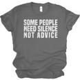 Some People Need Silence Not Advice Introvert Humor Unisex Jersey T-Shirt