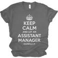 Personalized Keep Calm Graduation Christmas Team Assistant Manager Job Title Profession Birthday Unisex Jersey T-Shirt