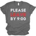 Please Leave By 9 Introvert Party Anti-Social Birthday Unisex Jersey T-Shirt Please Leave By 9 Introvert Party Anti-Social Birthday Unisex Jersey T-Shirt