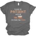 Please Be Patient With Me I'm From The 1900s Trail Wagon Unisex Jersey T-Shirt Please Be Patient With Me I'm From The 1900s Trail Wagon Unisex Jersey T-Shirt