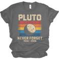 Pluto Never Forget Space Nostalgia Astronomy Humor Unisex Jersey T-Shirt