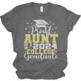 Proud Aunt Of 2024 College Graduate Family 24 Graduation Unisex Jersey T-Shirt