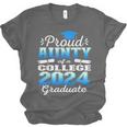 Proud Aunty Of 2024 College Graduate Family 24 Graduation Unisex Jersey T-Shirt