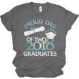 Proud Dad Of Two 2018 Graduates Twin Dads Graduation Unisex Jersey T-Shirt
