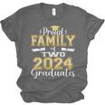 Proud Family Of Two 2024 Graduate Class 2024 Graduation Unisex Jersey T-Shirt