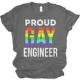 Proud Gay Engineer LGBTQ Rainbow Engineering Graduation Unisex Jersey T-Shirt